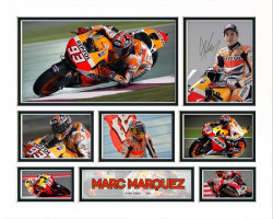 Marc Marquez Limited Edition of 250 Double Matted with 7 Photos with Certificate of Authenticity