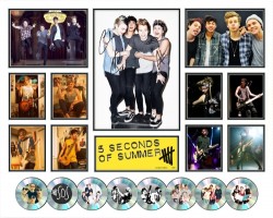 5 Seconds of Summer Limited Edition of 250 Double Matted with 8CD's and 11 Photos with Certificate of AuthenticityNEW