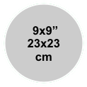 9x9 inch
