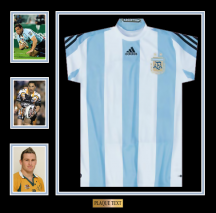 SOCCER Style-40 Shadow Box With single or double Mats. Including 3 photos (can be photos or file)