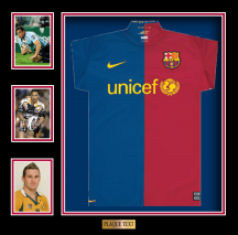 SOCCER Style-40 Shadow Box With single or double Mats. Including 3 photos (can be photos or file)