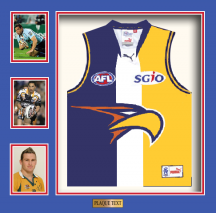 AFL Style-40 Shadow Box With single or double Mats. Including 3 photos  (can be photos or files)