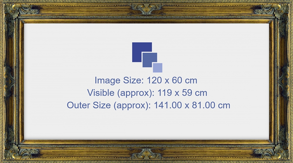 Baroque Classic Antique Ornate Frame - Inner Size Fits 120 x 60cm