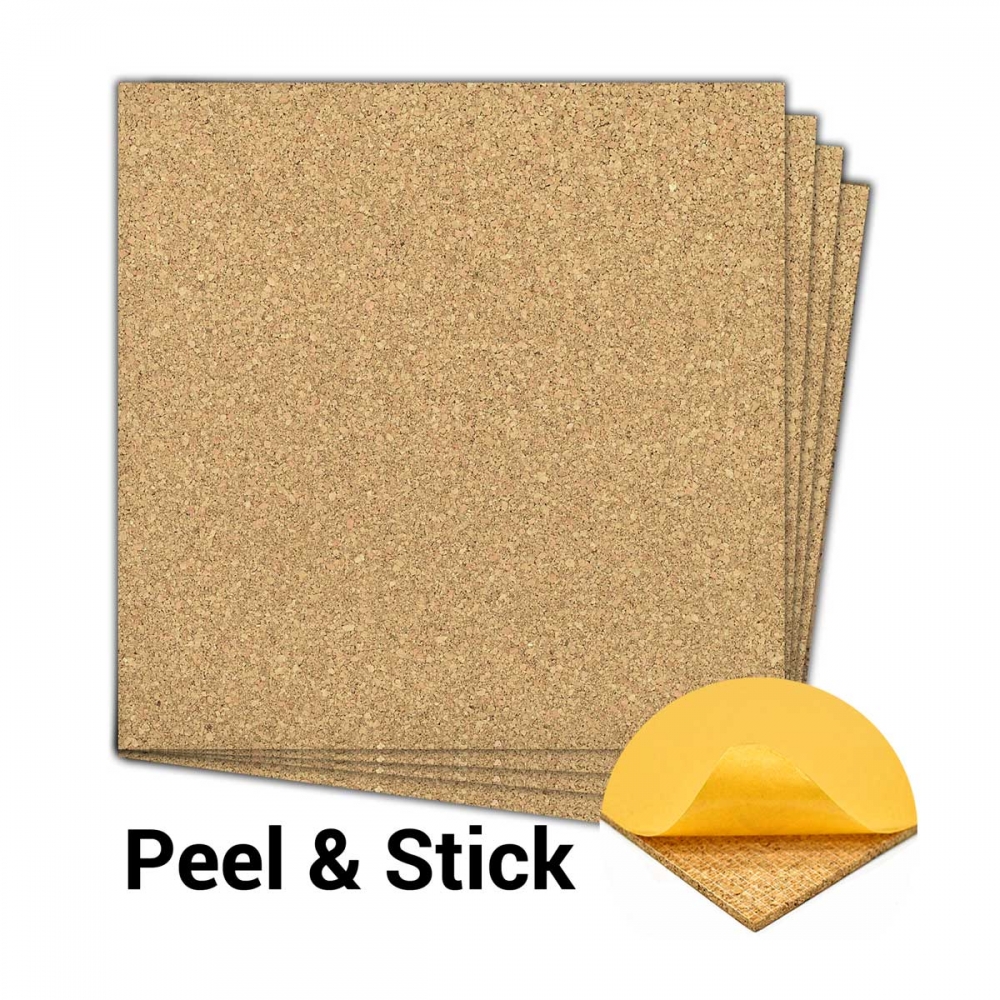 Multi Purpose (CR108) Adhesive Cork Sheet 500x500x4mm Pack of 4