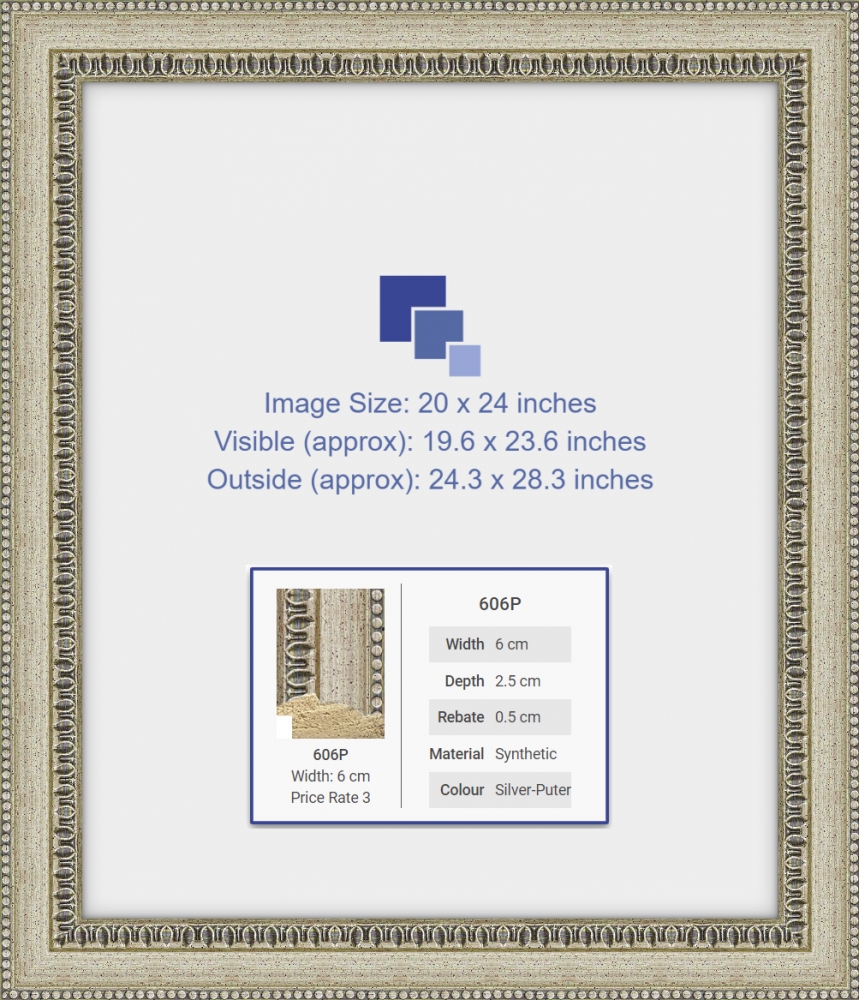 50x70cm photo frame motted Champagne Synthetic