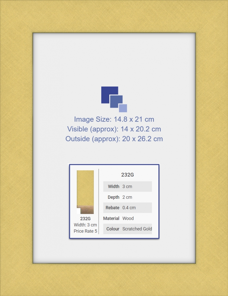 A5 Certificate Frame Gold