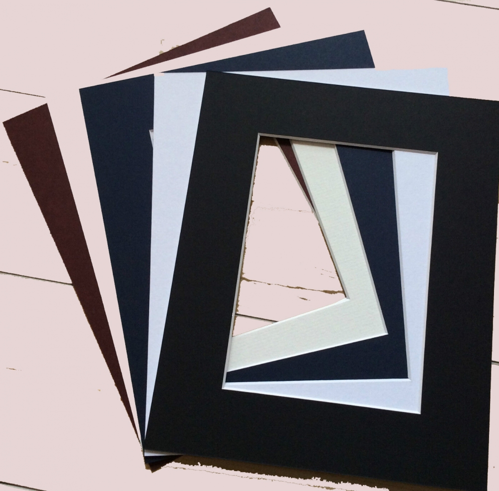 Pack of 10 Assorted Colours Mat To fit A3 Frames with Cutout for A4