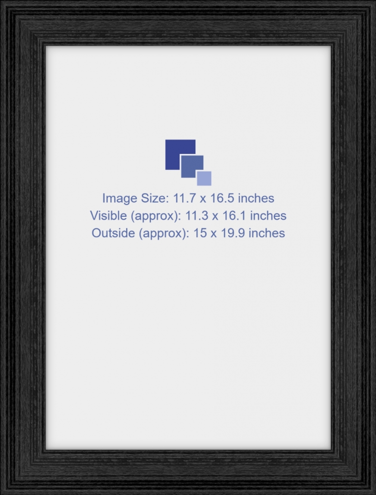 A3 Certificate Frame Distressed Black 192F (4.75cm)