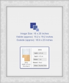 16x20 inch Photo Frame Brushed Silver Chunky
