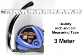 Quality 3 Meter Measuring Tape, Inch and Centimeter