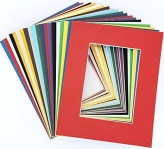 Pack of 20 Mixed Colour Mats 8x10 inch for 5x7 inch Photo