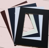 Pack of  10 Black Mat To fit A3 Frames with Cutout for A4 Certificate