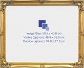 Baroque Classic Gold Antique Frame - Inner Size 50.5x40.5cm