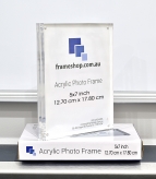 Crystal clear acrylic picture frame  5x7 inch  Stand both portrait and landscape
