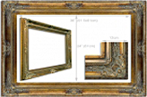 Baroque Classic Antique Ornate Frame - Inner Size Fits 91.5 x 61cm